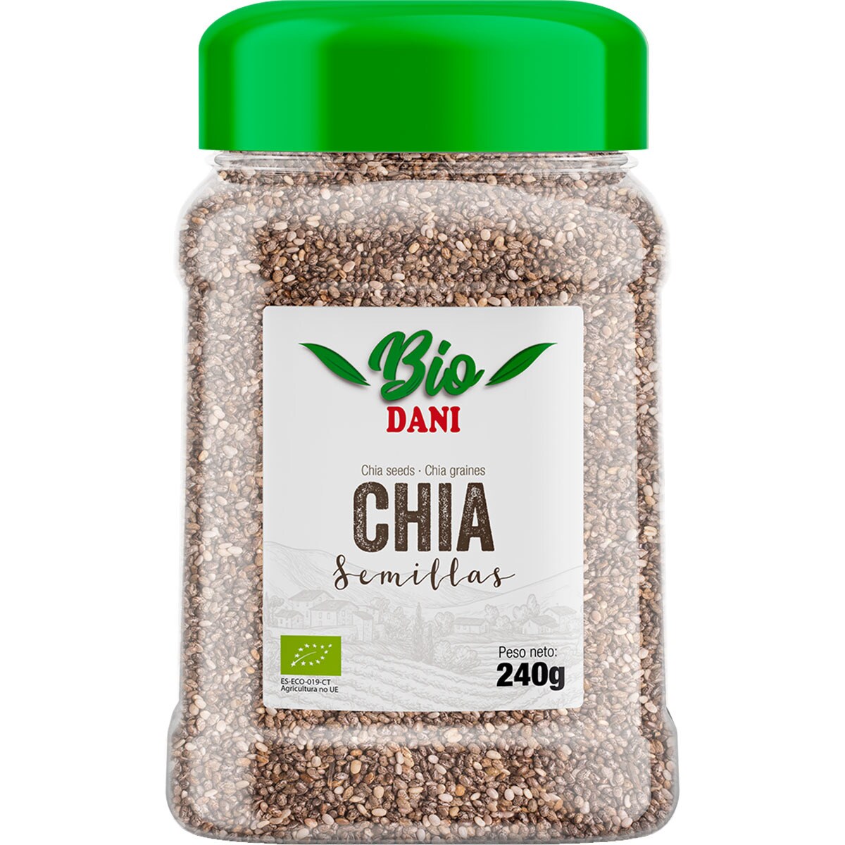 imagen de botella de semillas de chia